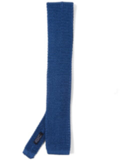 Blue Silk Knit Tie Product Thumbnail 3