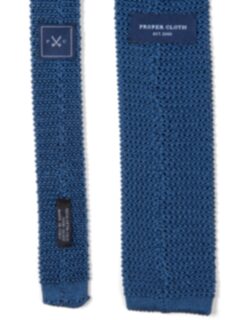 Blue Silk Knit Tie Product Thumbnail 5