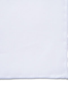 Essential White Cotton Linen Pocket Square Product Thumbnail 3