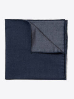 Italian Denim Pocket Square Product Thumbnail 1