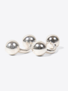Sterling Silver Ball Cufflink Product Thumbnail 1