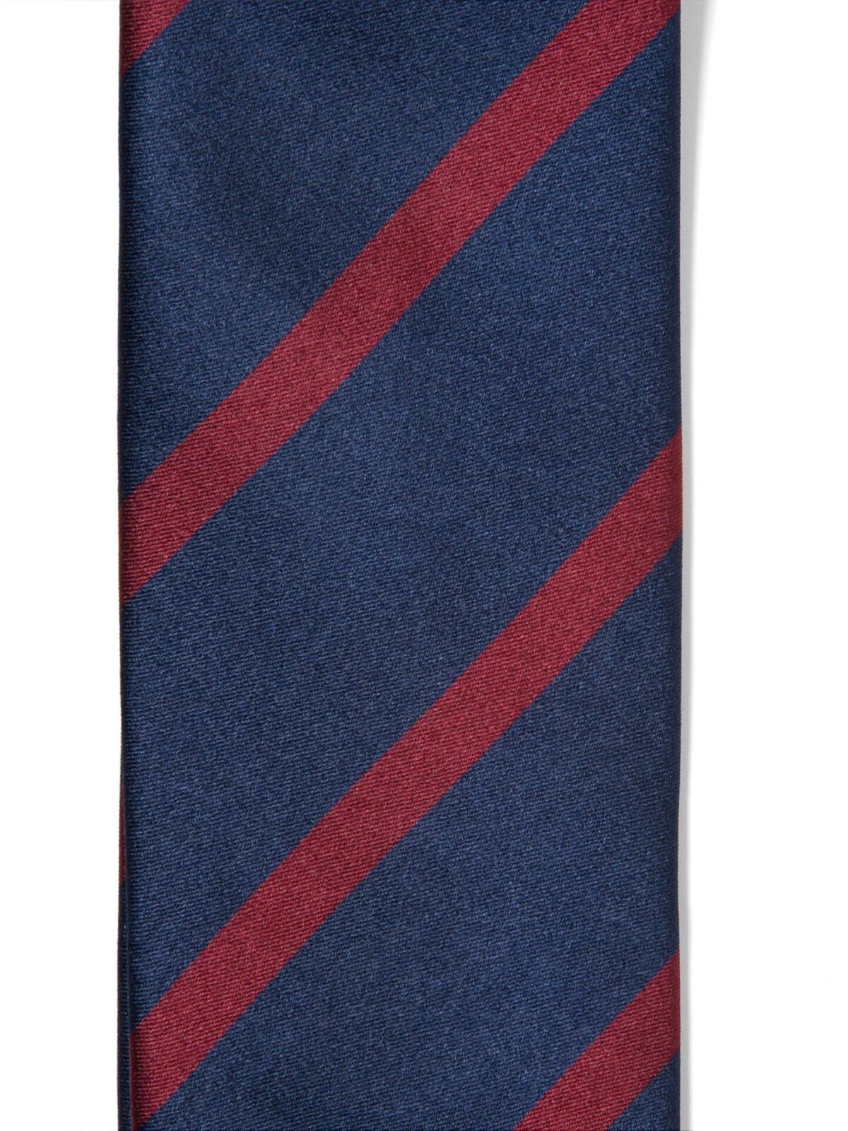 Navy and Red Silk Striped Tie