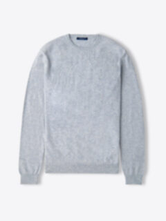 Frost Blue Cashmere Crewneck Sweater Product Thumbnail 1