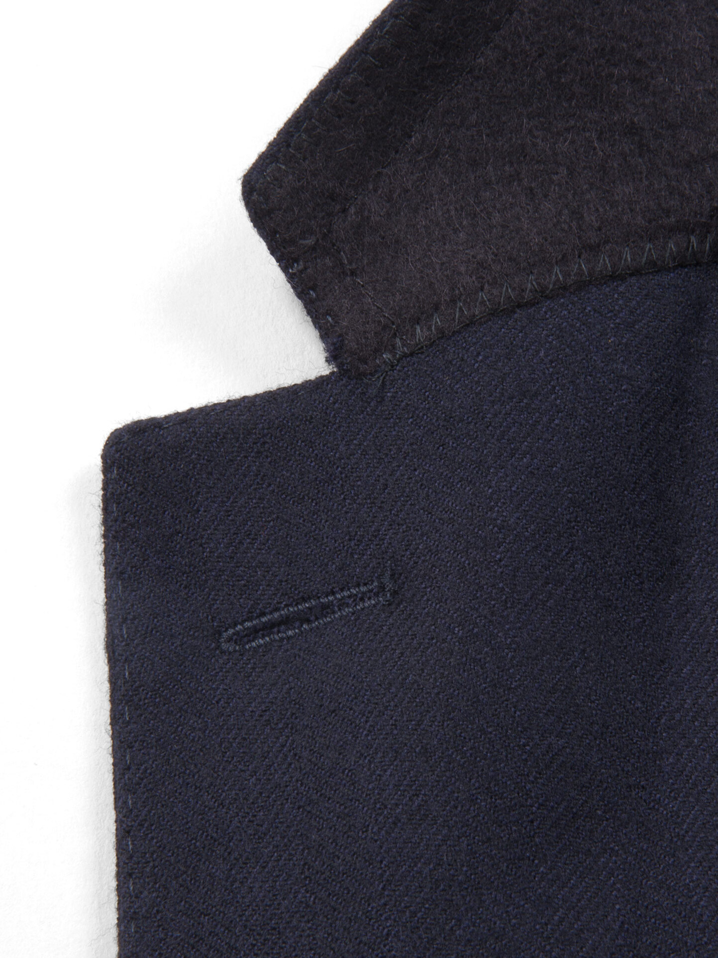 Charles Navy Herringbone Jacket by Proper Cloth