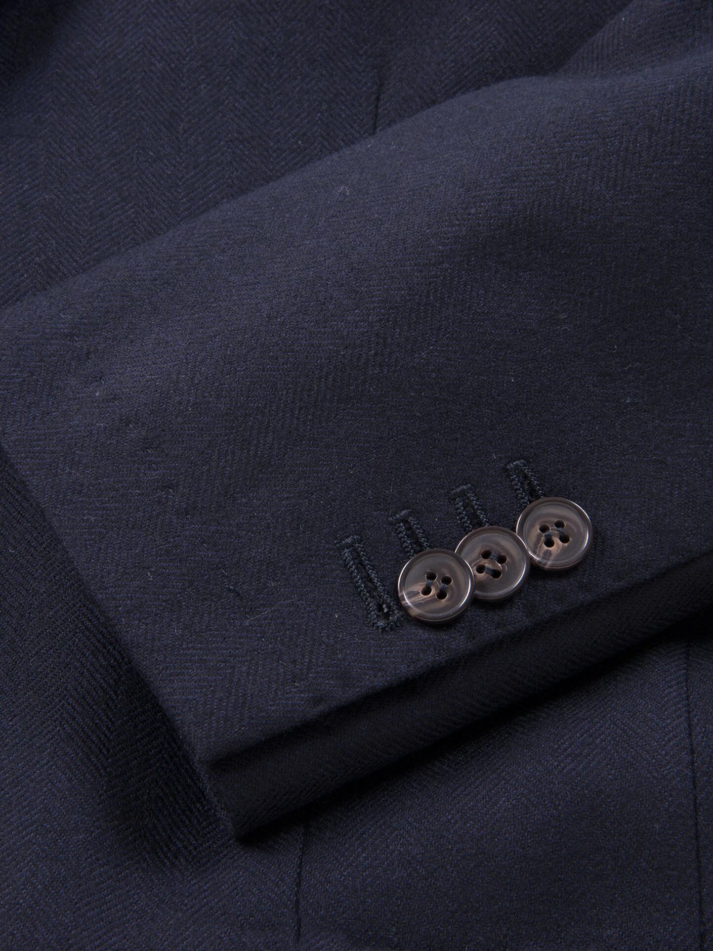 Charles Navy Herringbone Jacket by Proper Cloth