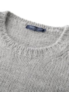 Grey Wool and Alpaca Heavy Crewneck Sweater Product Thumbnail 2