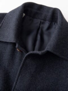 Crosby Navy Wool and Cashmere Belted Coat Product Thumbnail 7