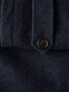 Crosby Navy Wool and Cashmere Belted Coat Product Thumbnail 8