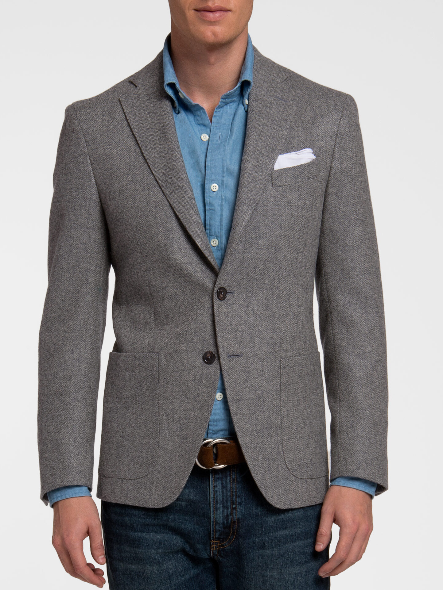 Hubert Grey Herringbone Jacket by Proper Cloth