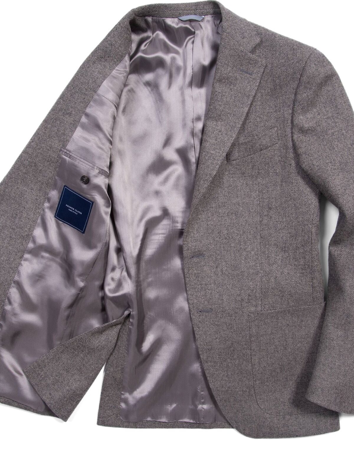 Hubert Grey Herringbone Jacket