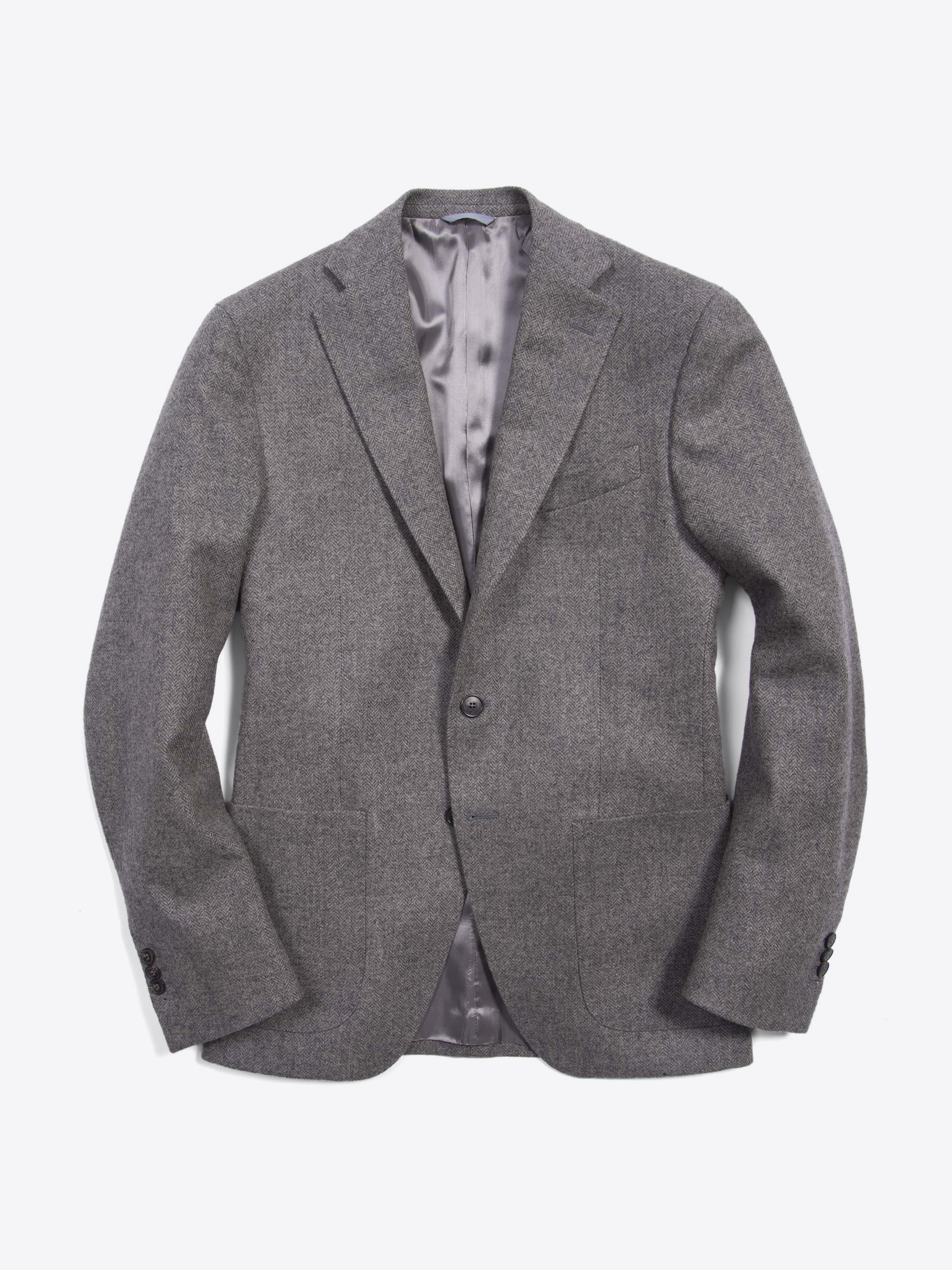 Zoom Image of Hubert Grey Herringbone Jacket