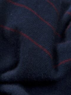 Navy and Red Stripe Cashmere Sweater Product Thumbnail 3