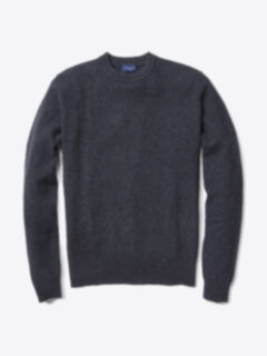 Charcoal Cobble Stitch Cashmere Sweater Product Thumbnail 1