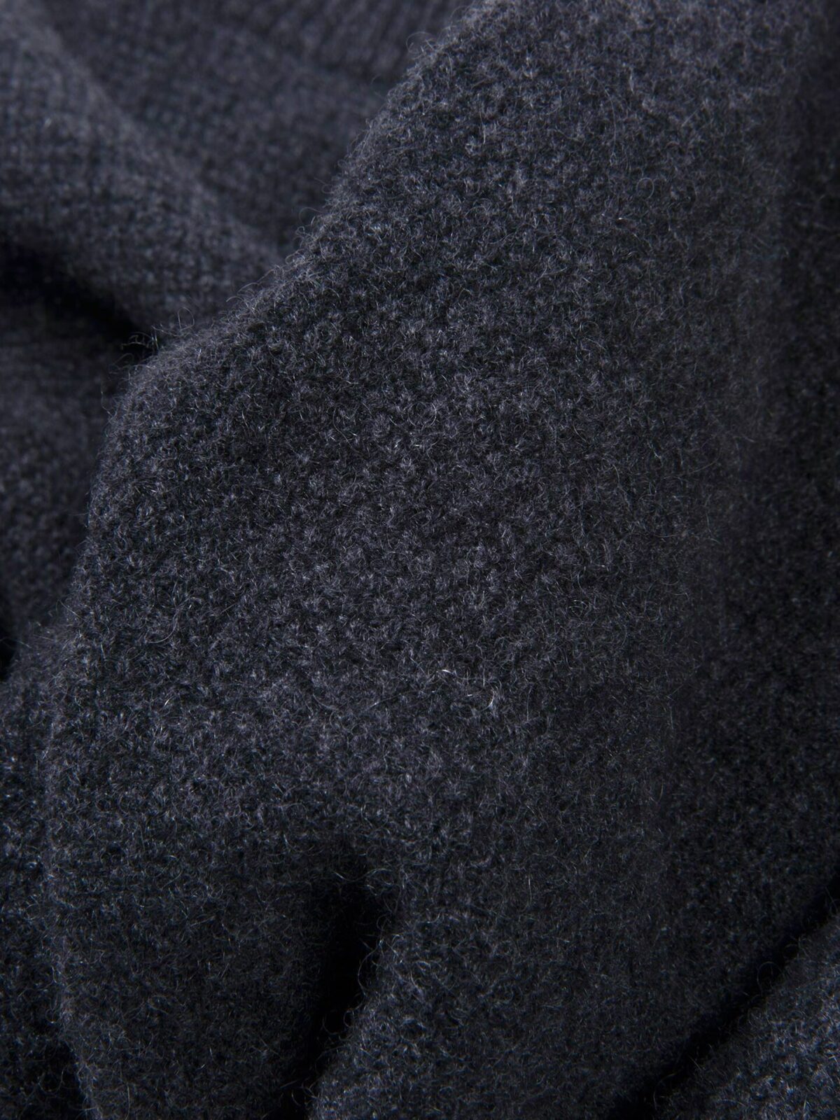 Charcoal Cobble Stitch Cashmere Sweater