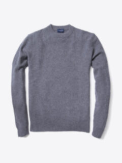 Grey Cobble Stitch Cashmere Sweater Product Thumbnail 1