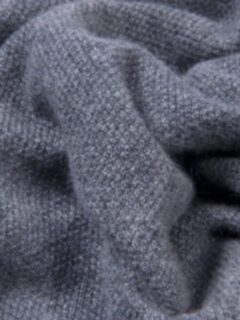 Grey Cobble Stitch Cashmere Sweater Product Thumbnail 3