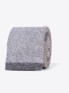 Torino Charcoal Cashmere Knit Tie Product Thumbnail 1