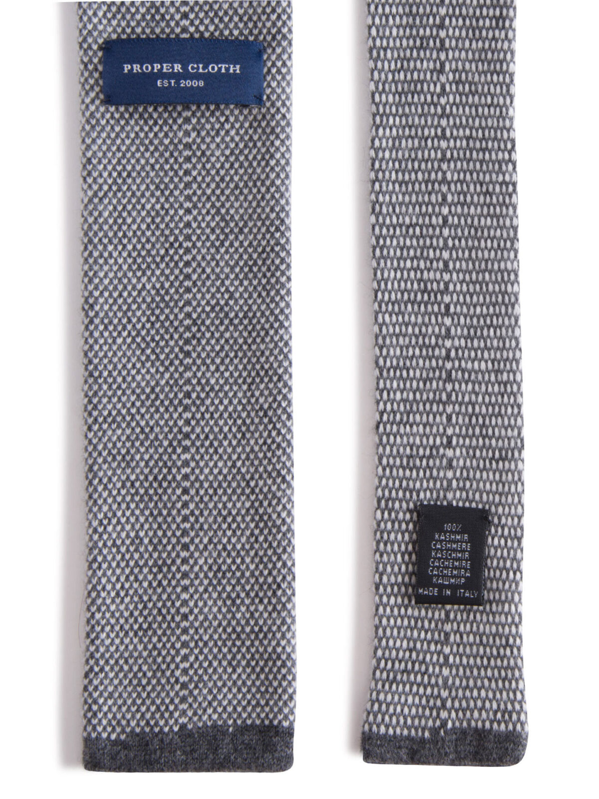 Torino Charcoal Cashmere Knit Tie