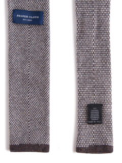 Torino Brown Cashmere Knit Tie Product Thumbnail 4