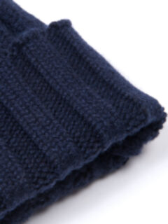 Navy Cashmere Knit Hat Product Thumbnail 2