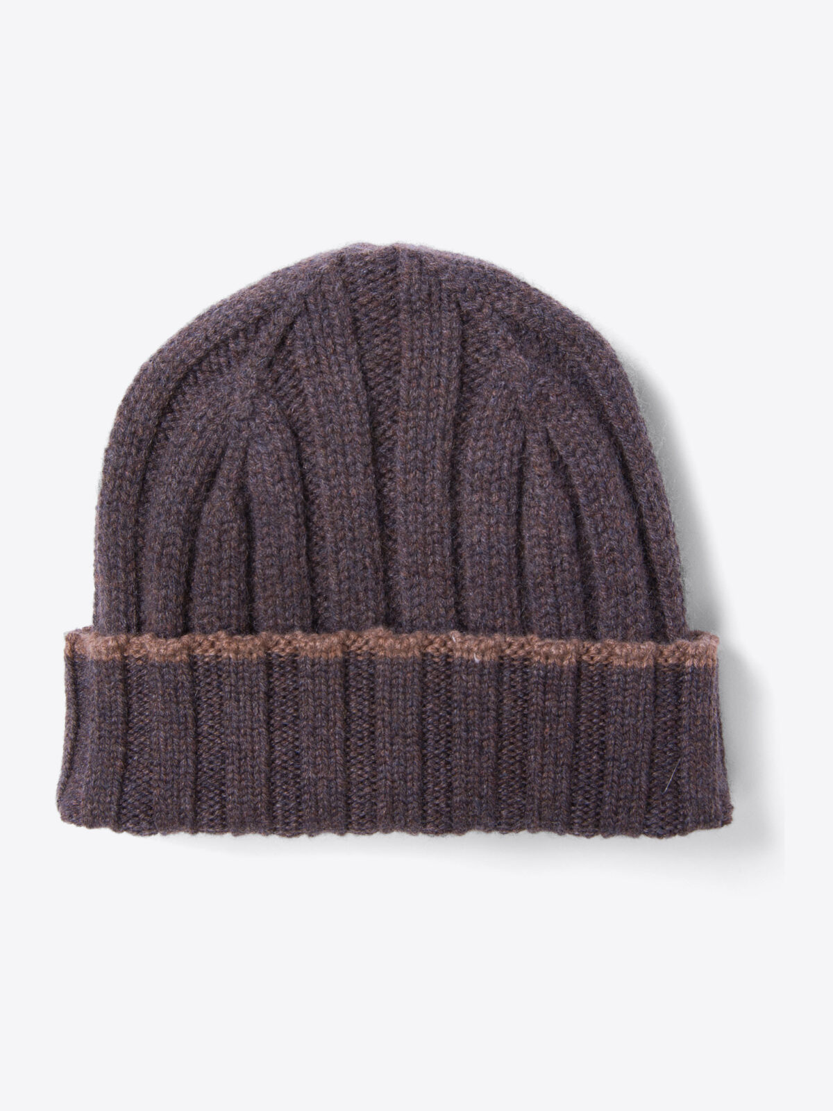 Brown Tipped Cashmere Knit Hat