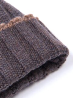 Brown Tipped Cashmere Knit Hat Product Thumbnail 2