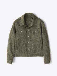 Sedona Fatigue Linen Blend Unlined Trucker Jacket Product Thumbnail 1