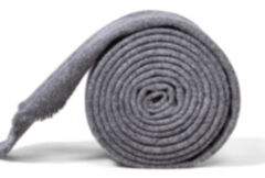 Corvara Grey Frayed Wool Tie Product Thumbnail 5