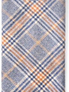 Corvara Light Blue Plaid Frayed Wool Tie Product Thumbnail 4