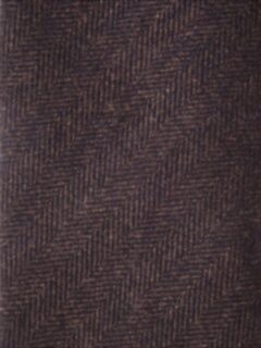 Bergamo Brown Herringbone Wool Tie Product Thumbnail 3