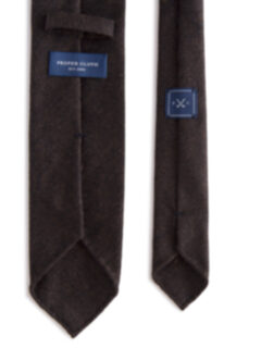Bergamo Brown Herringbone Wool Tie Product Thumbnail 4