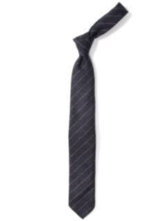 Brescia Charcoal Striped Wool Tie Product Thumbnail 2