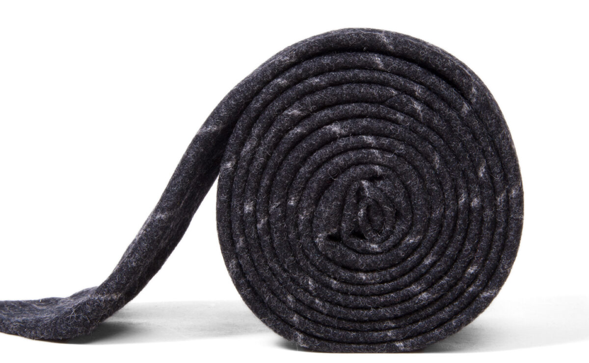 Brescia Charcoal Striped Wool Tie