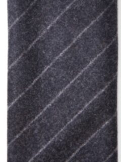 Brescia Charcoal Striped Wool Tie Product Thumbnail 3