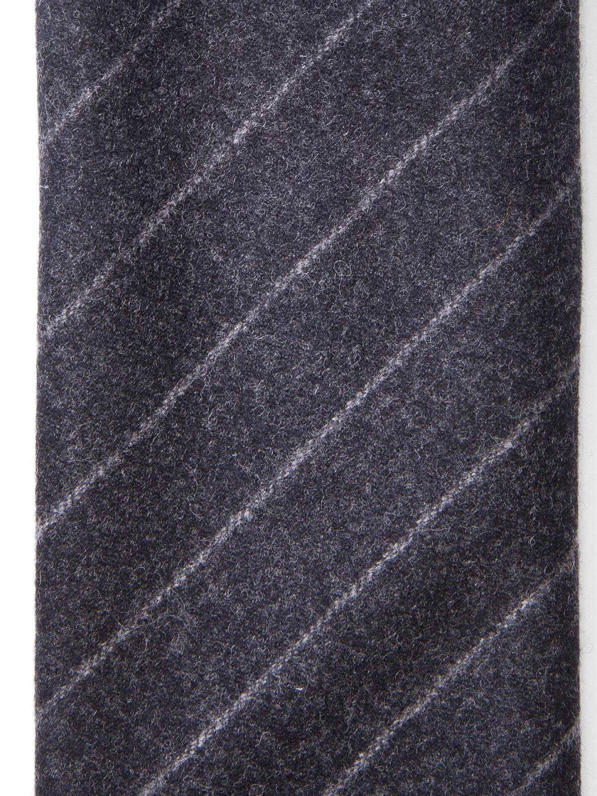 Brescia Charcoal Striped Wool Tie