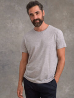 Light Grey Merino Wool and Lyocell T-Shirt Product Thumbnail 2