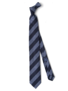 Slate and Navy Stripe Cashmere Blend Tie Product Thumbnail 2