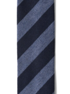 Slate and Navy Stripe Cashmere Blend Tie Product Thumbnail 3