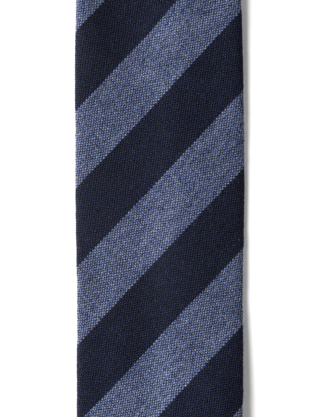 Slate and Navy Stripe Cashmere Blend Tie