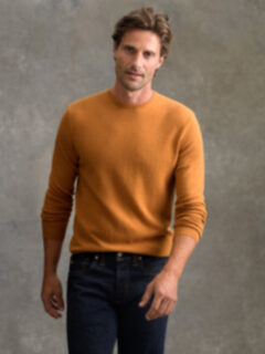 Ochre Cashmere Crewneck Sweater Product Thumbnail 3