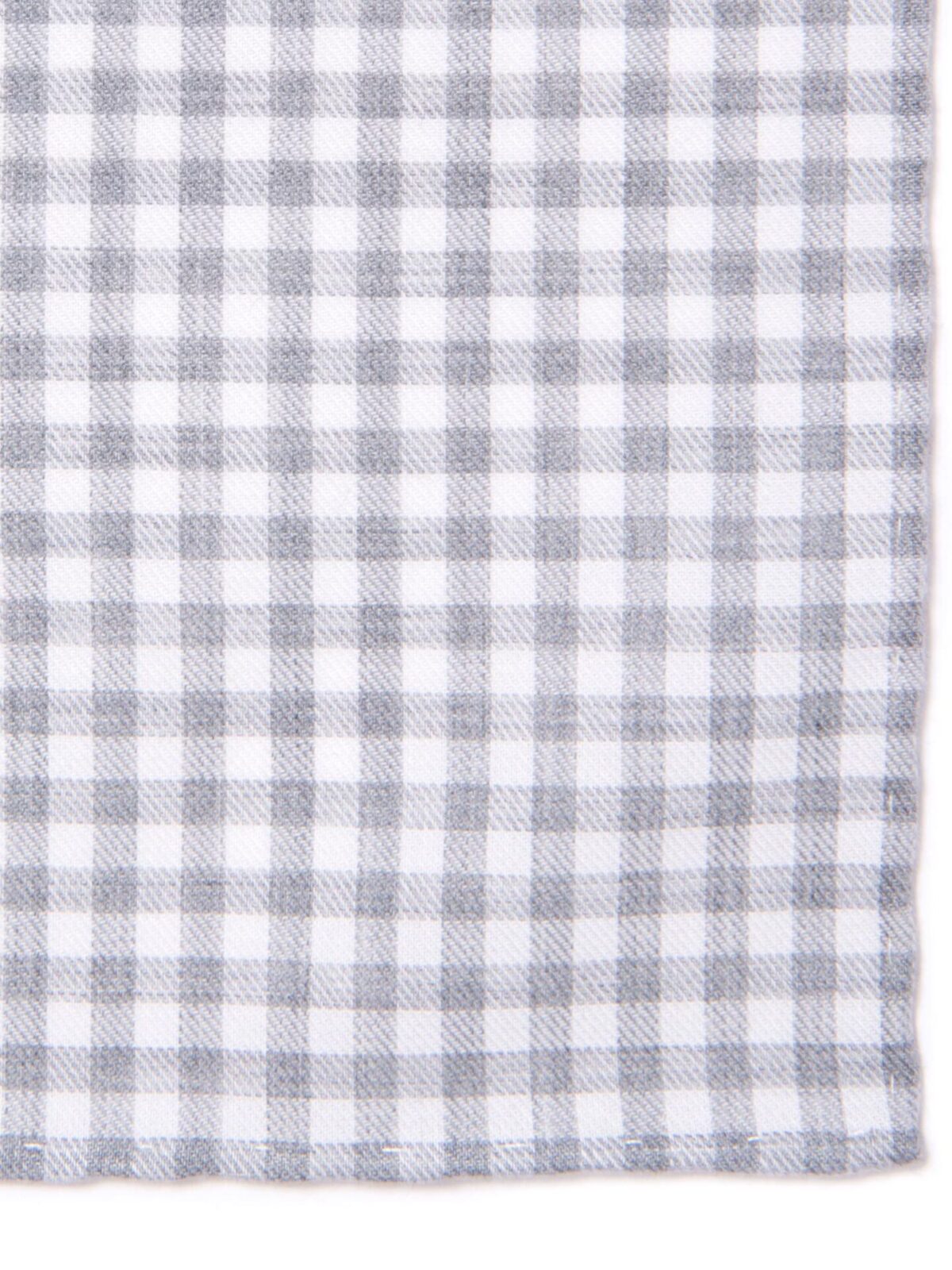 Grey Peached Gingham Pocket Square