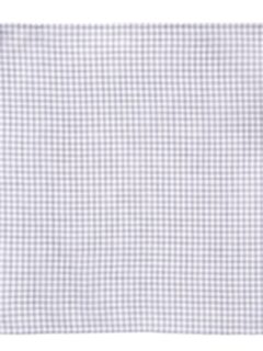 Grey Peached Gingham Pocket Square Product Thumbnail 2