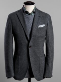 Grey Peached Gingham Pocket Square Product Thumbnail 4