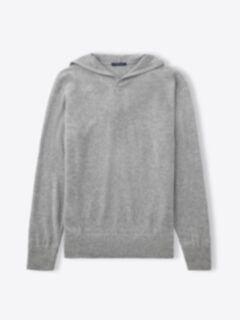 Light Grey Cashmere Hoodie Product Thumbnail 1