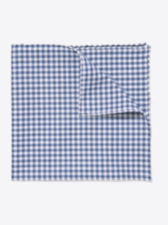 Slate Peached Gingham Pocket Square Product Thumbnail 1