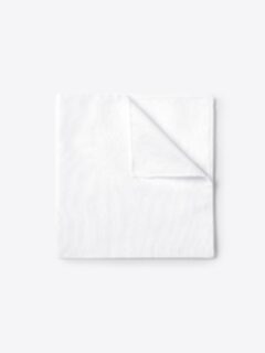 Essential White Cotton Pocket Square Product Thumbnail 1