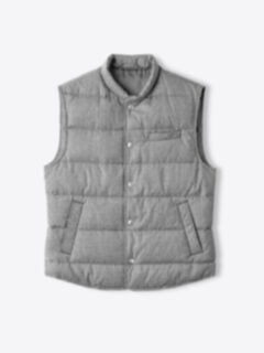 Cortina Light Grey Flannel Snap Vest Product Thumbnail 1
