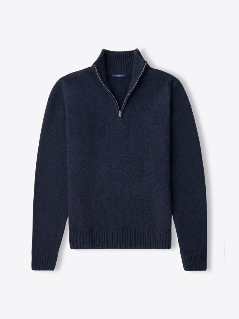 Wool and Cashmere Half-Zip Sweater - Proper Cloth