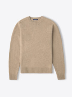 Shop Fawn Wool and Cashmere Crewneck Sweater