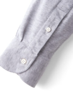 Grey Melange Long Sleeve Polo Product Thumbnail 4